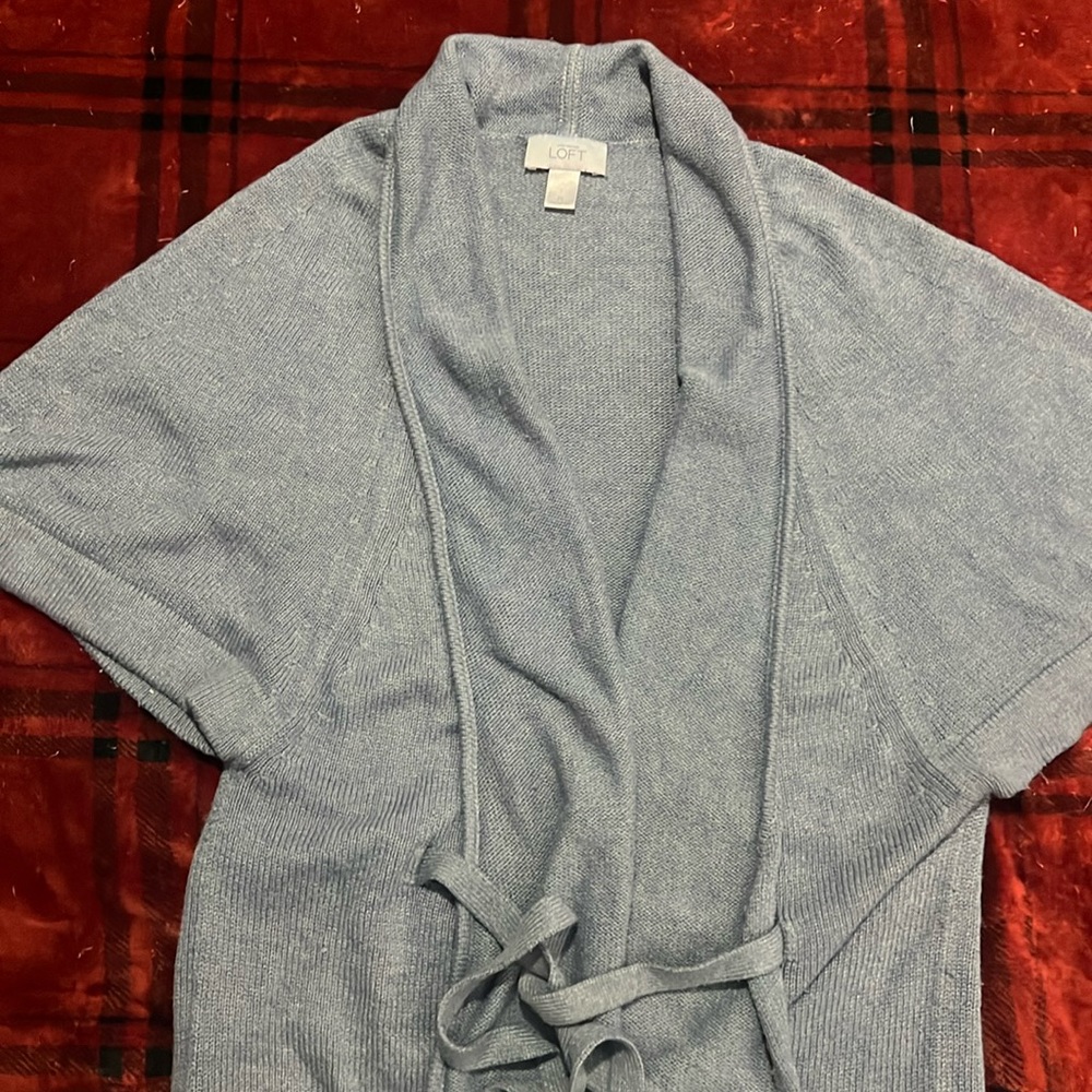 Blue sweater cardigan size medium